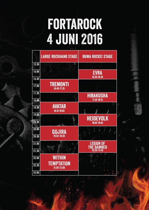 FortaRock-timetable-saturday
