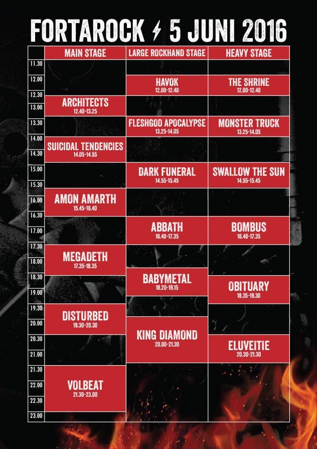FortaRock-timetable-sunday